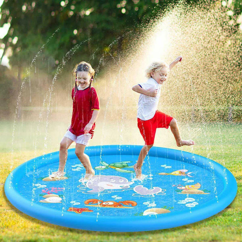Children Play Spray Mat  100/170cm Beach Inflatable Water Sprinkler Pad Outdoor Game Toy Lawn Swimming Plastic Pool Mat Kids Toys