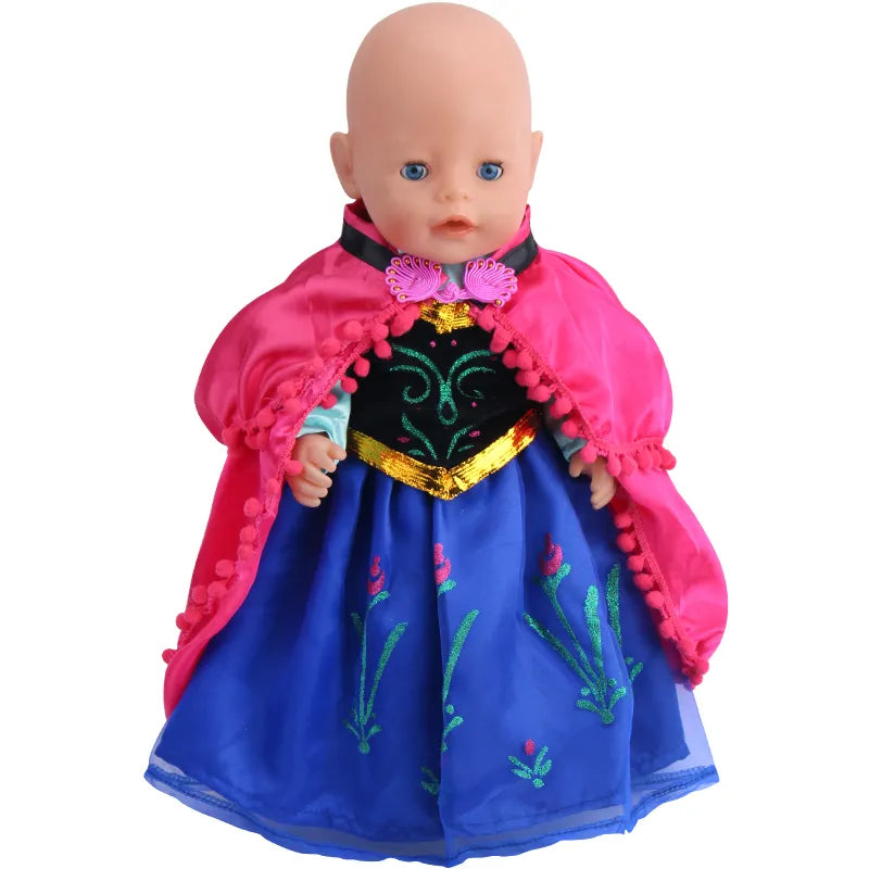 43 Cm Boy American Dolls Clothes Princess Dress School Uniforms Unicorn Queen Skirt Born Baby Toys 18 Inch Girls Doll Gift f41