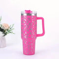 40oz Mug Water Bottle Insulated Tumbler With Handle Lid Straw Large Capacity Stainless Steel Coffee Cup Outdoor Car Vacuum Flask