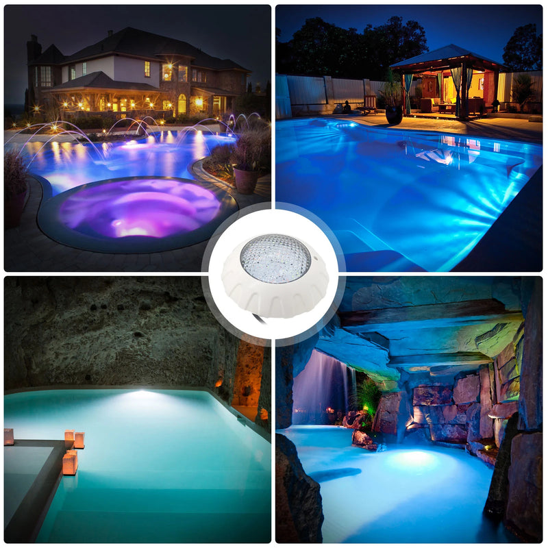 High-power Led Pool Lights with Remote RGB Color Changing IP68 Waterproof Underwater Lights for Pool Pond Bathtub Hot Tub Party