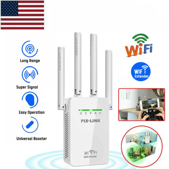 Strong 1200Mbps WiFi Range Extender Repeater Wireless Amplifier Router Signal Booster