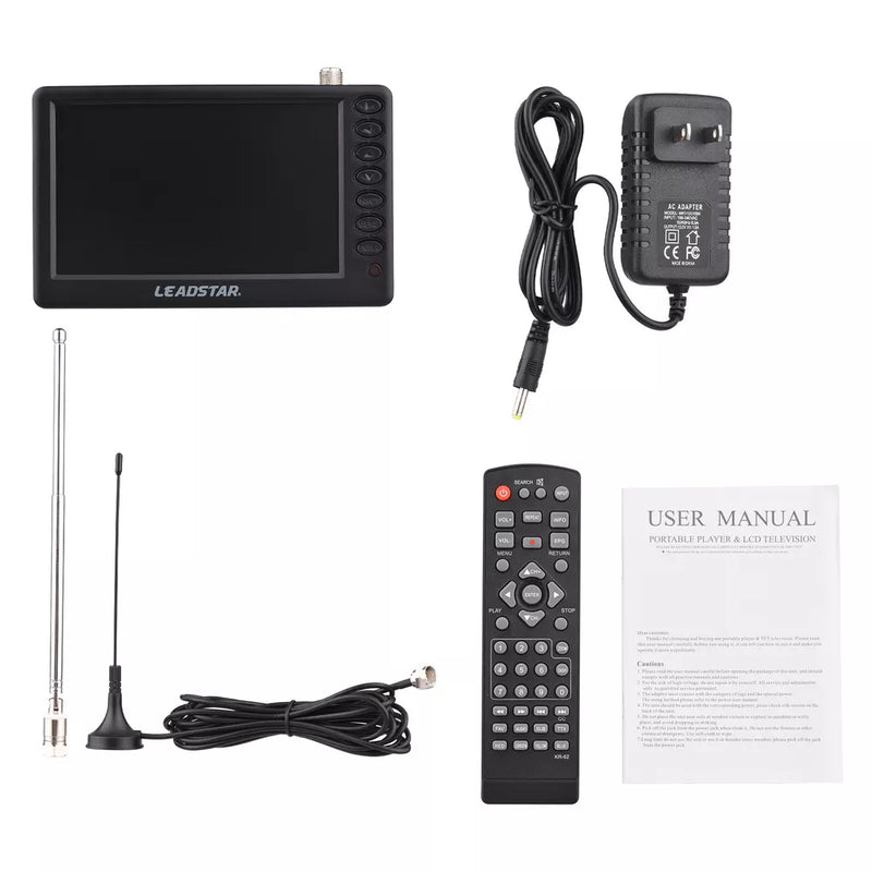 5"in Portable Digital ATSC TV Television HD Video Player Support FM/USB/TF J0Q6
