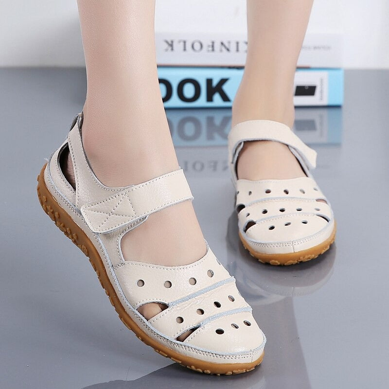Leather sandals for women's
