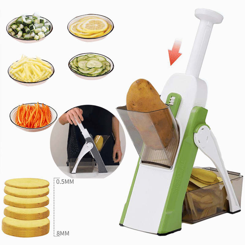 Vegetable Fruits Slicer, Kitchen Chopping Artifact, Multifunctional Safe Cutter