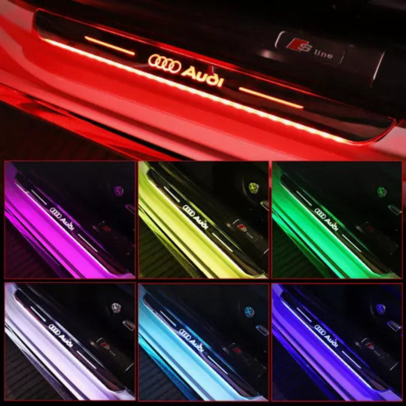 LED Door Sills Pro, Customized Illuminated Car Door Strips Light, Colorful RGB Bar, Toyota, Ford, Mercedes, Tesla