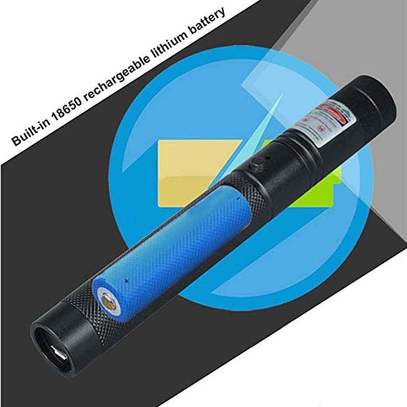 Military Grade High Powered 50 Mile 532nm USB Rechargeable Green Laser Pointer
