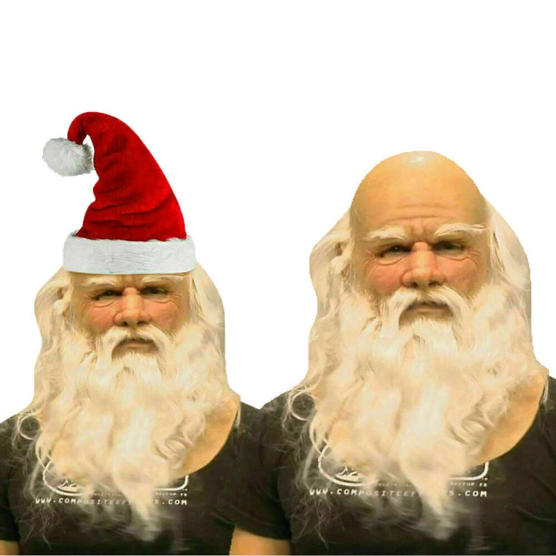 New Santa Mask For Christmas, Halloween, Parties. Elder Realistic Wise Man Mask