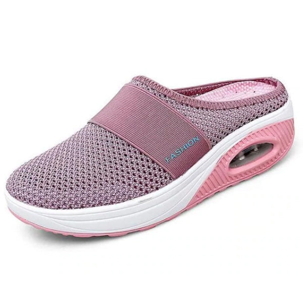 Orthopedic Walking Shoes for Women- Breathable Lightweight Air Cushion Slip-on Walking Slippers Clak shoe for Bunions