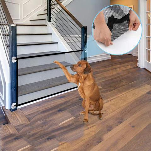 Retractable Dog Gate, folding pet isolation obstacle safety fence, Stairs Gate For Baby