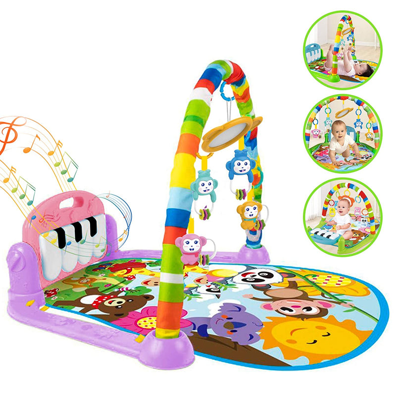 kids Play Mat, Kick 'n Play Piano Gym - Busy Activity Gym Play Floor Mat, Kick And Play Piano Mat For Toddlers