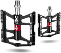 Mountain Bike Pedals, Road Cycling 4 Bearings Pedals, Bicycle Flat non slip Pedwellgo pedalsals spd cleats
