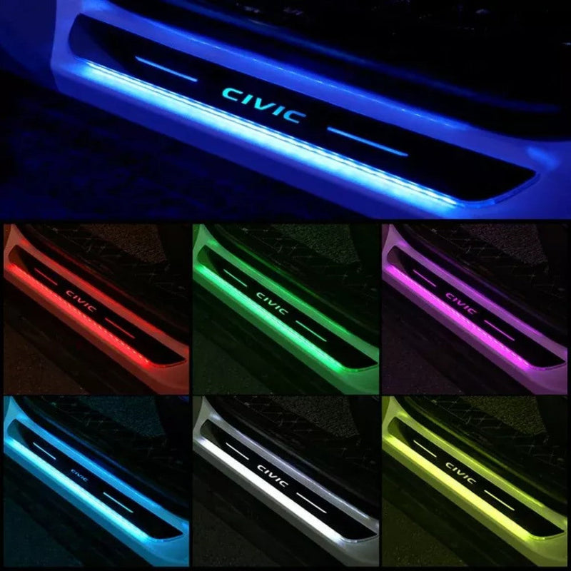 LED Door Sills Pro, Customized Illuminated Car Door Strips Light, Colorful RGB Bar, Toyota, Ford, Mercedes, Tesla