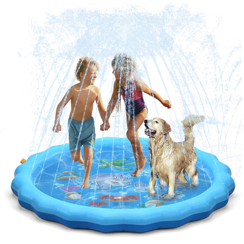 Dog & Kids Splash Sprinkler Pad. Water Sprinkle Playing Mat