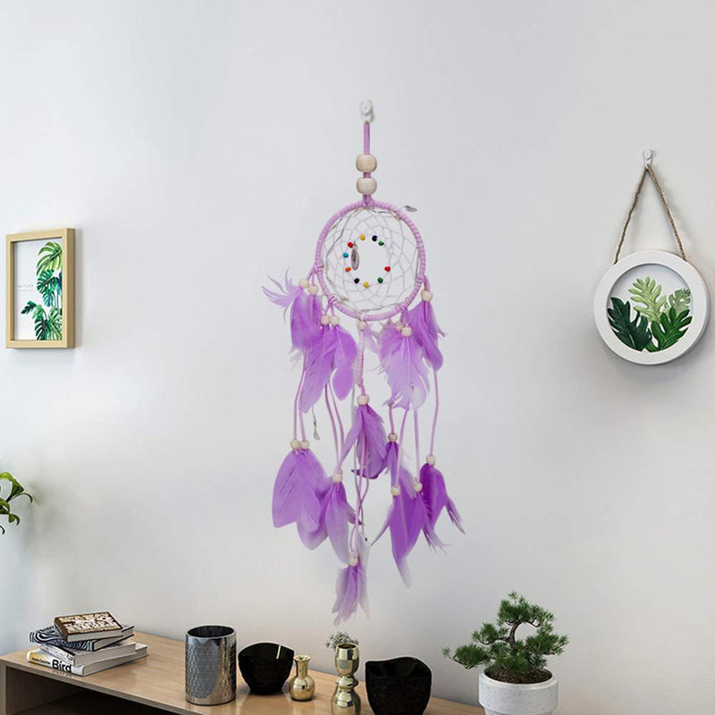 Dream Catcher LED Night Light Indian Style Dreamcatcher Handmade Wind Chimes Hanging Pendant Home Wall Art Decorations