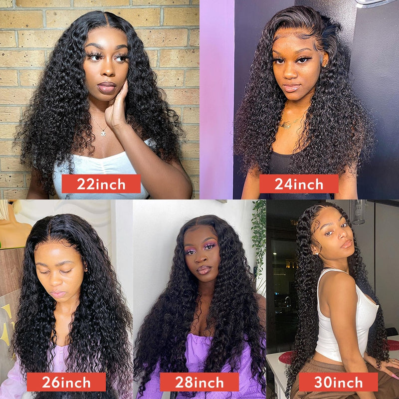 Water Wave Lace Front Wig Full Lace Front Human Hair 30 34 Inch HD Wet And Wavy Loose Deep Wave Frontal