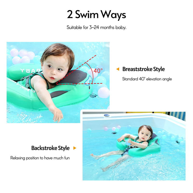 Mam Baby Swim Float with Canopy Non-Inflatable Solid Baby Kids Float.