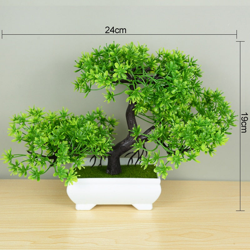 Artificial Bonsai Tree - Lifelike Plant for Home Decor, Perfect Potted Ornament, Low-Maintenance Home room Decoration