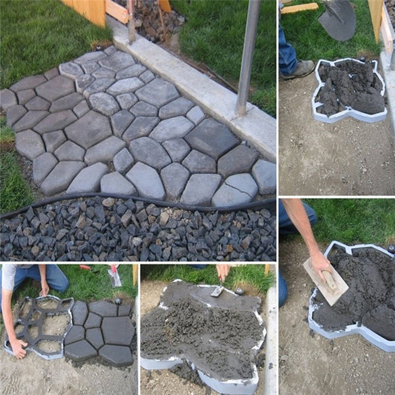 DIY Path Floor Mould Garden Walk Pavement Mold DIY Manually Paving Cement Brick Stone Road, Moulds For Yard Patio Lawn Garden, Patio Furniture Sets