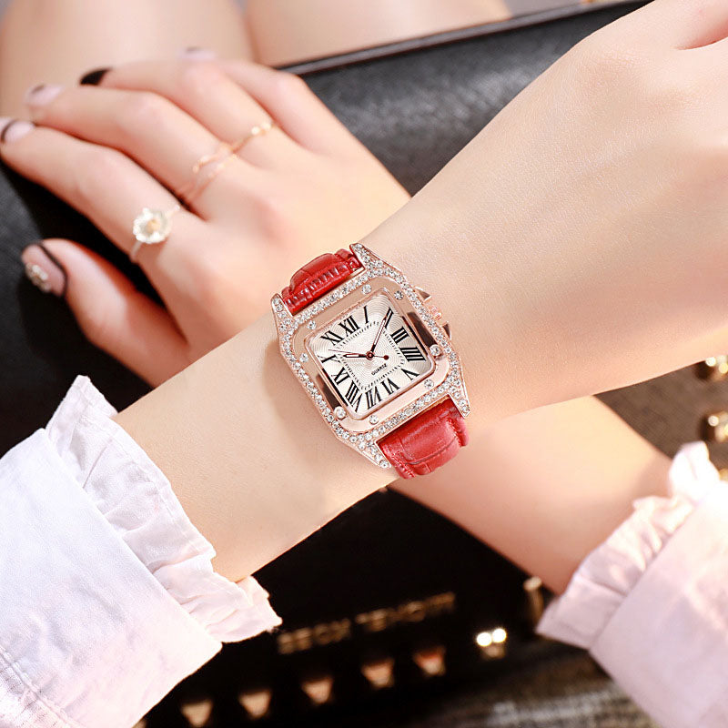 Luxury Women Diamond Watch with FREE Bracelet