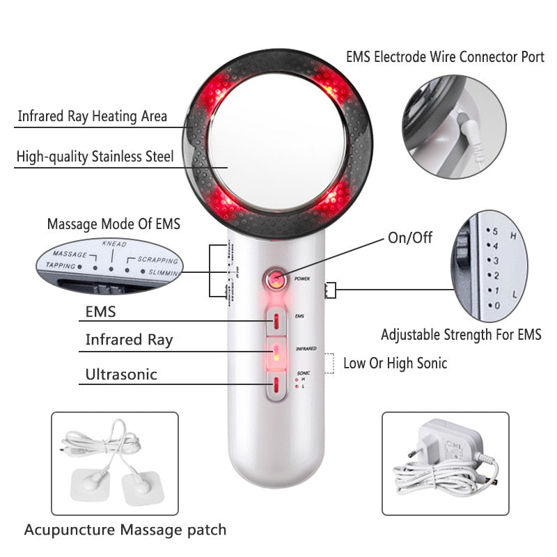 Ultrasound 3-in-1 Cavitation EMS Massager