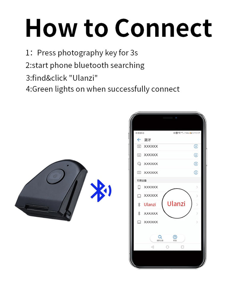 Wireless Bluetooth Smartphone Selfie Booster Handle Grip Phone Stabilizer Stand Holder Shutter Release 1/4 Screw