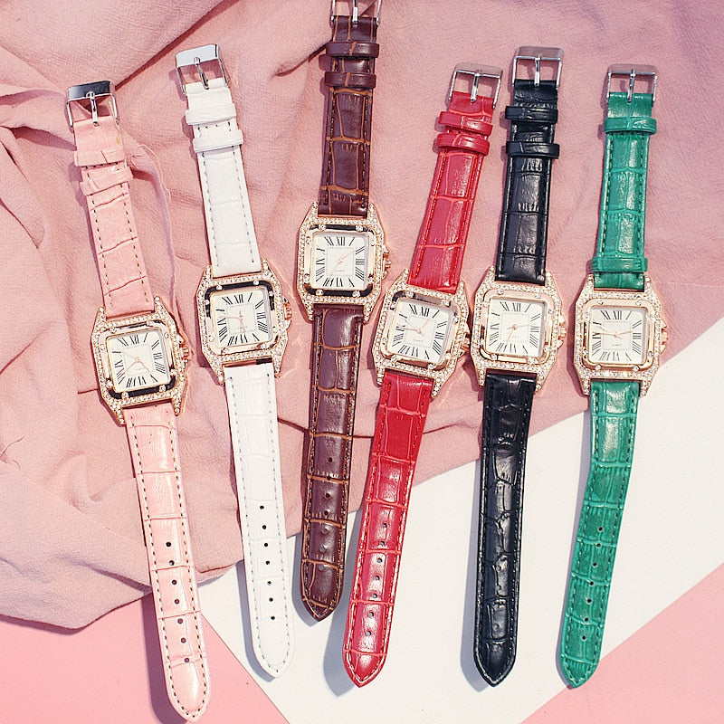 Luxury Women Diamond Watch with FREE Bracelet