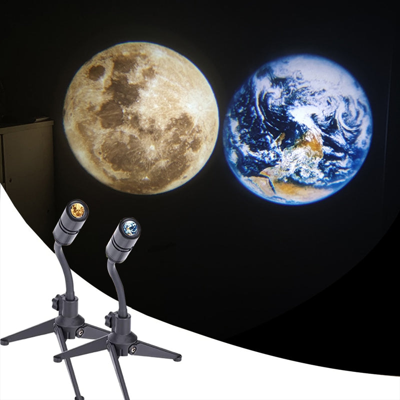 2 in1 Moon Earth Projection LED Lamp, Night Light Projector