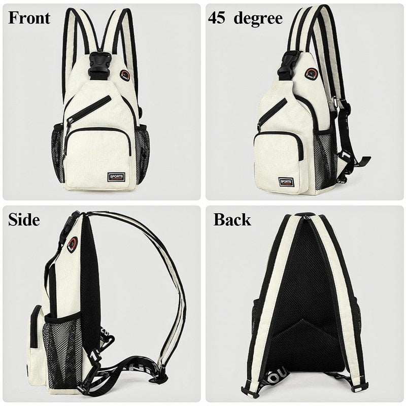 Shoulder Bag Casual Chest Bag Business Male Bag Multi-Functional Women Man Backpack Cycling Sports Rucksack Travel Pack