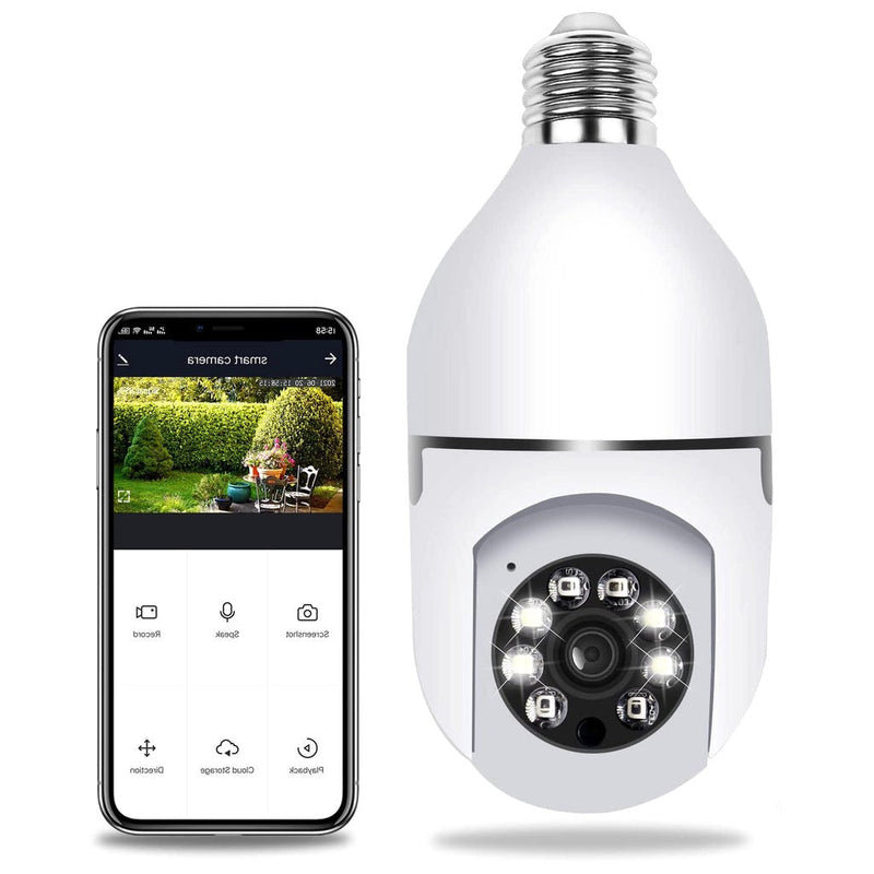 Light Bulb Security Camera, WiFi 360 Degree DigiEye Cam