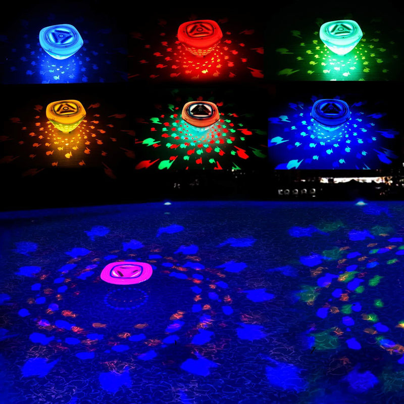 Floating Submersible LED Pool Lights, Color Changing RGB Lamps, Underwater Above ground Side Bathtub Hot tub Spa Fountain Projector Kids Gifts