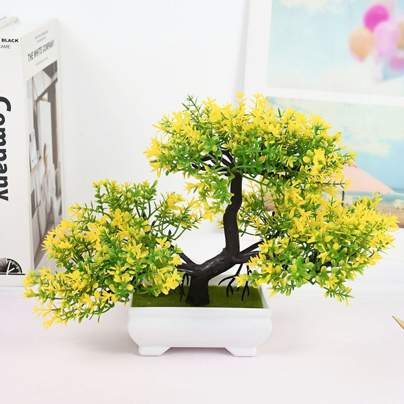 Artificial Bonsai Tree - Lifelike Plant for Home Decor, Perfect Potted Ornament, Low-Maintenance Home room Decoration