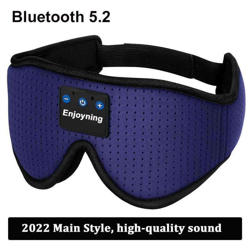 New 3D wireless music headphone sleep breathable smart eye mask Bluetooth headset call with mic for ios Android mac