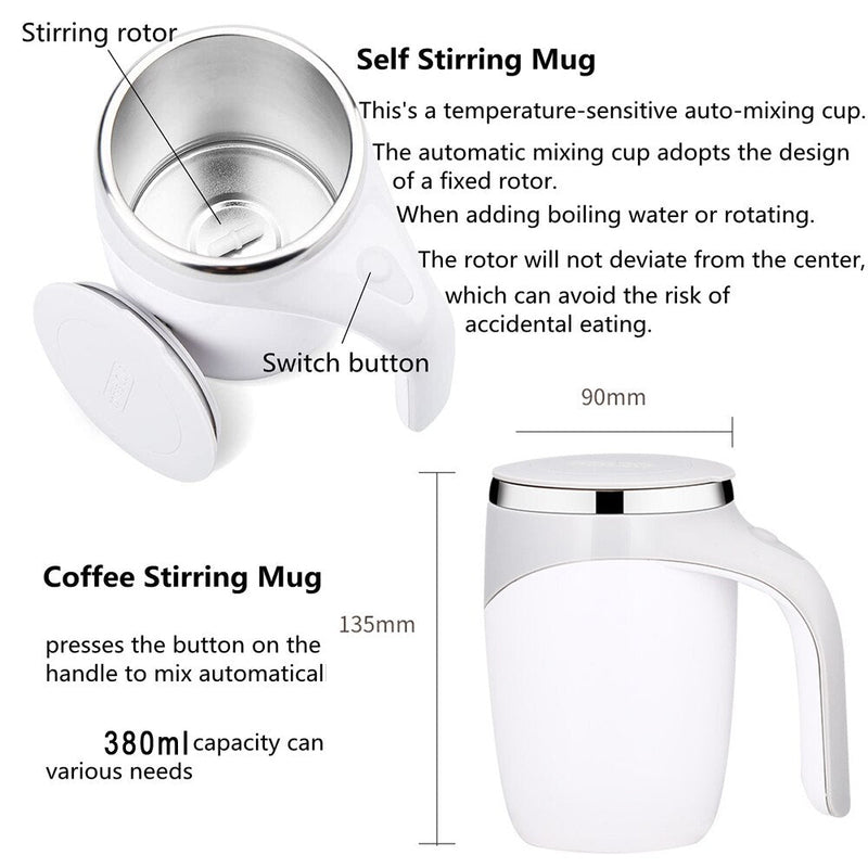 Automatic Stirring Magnetic Mug Rechargeable Model Stirring Coffee Cup Electric Stirring Cup Lazy Milkshake Rotating Cup
