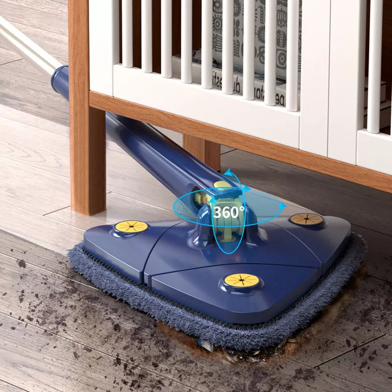 360° Rotating Mop For Cleaning, Triangle Head With Water Squeezing Function