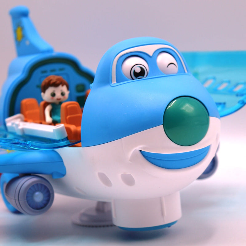Musical Universal Airplane with Passengers, Toys Model For Boys Kids Toddlers Gift Simulation Cargo Plane