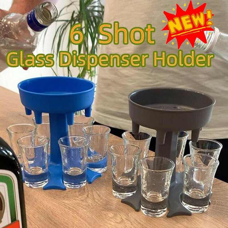 6 Shot Dispenser - Liquor pourer , Drinks Serving plat