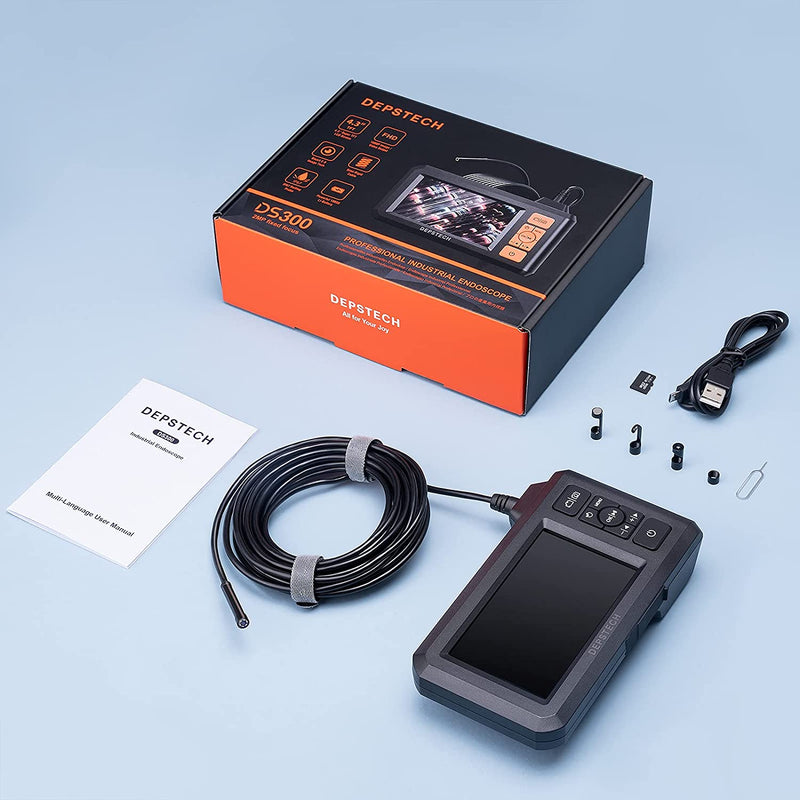 Industrial Endoscope, 1080P HD Digital Borescope with 4.3" LCD Screen 16.5ft