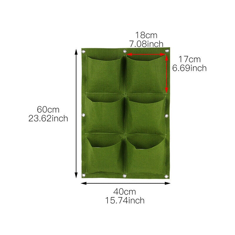 Wall Hanging Planter Pockets  - Modern Flower Pots with Hanging Holes, Vertical Garden Pots for Indoor