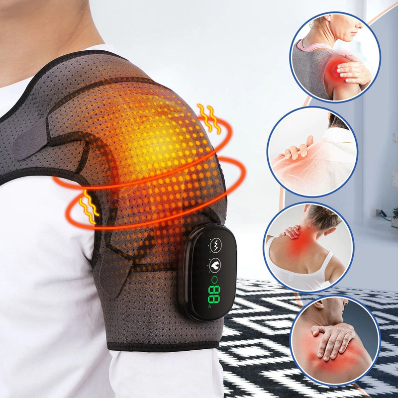 Wireless Shoulder Massager and Heating Pad