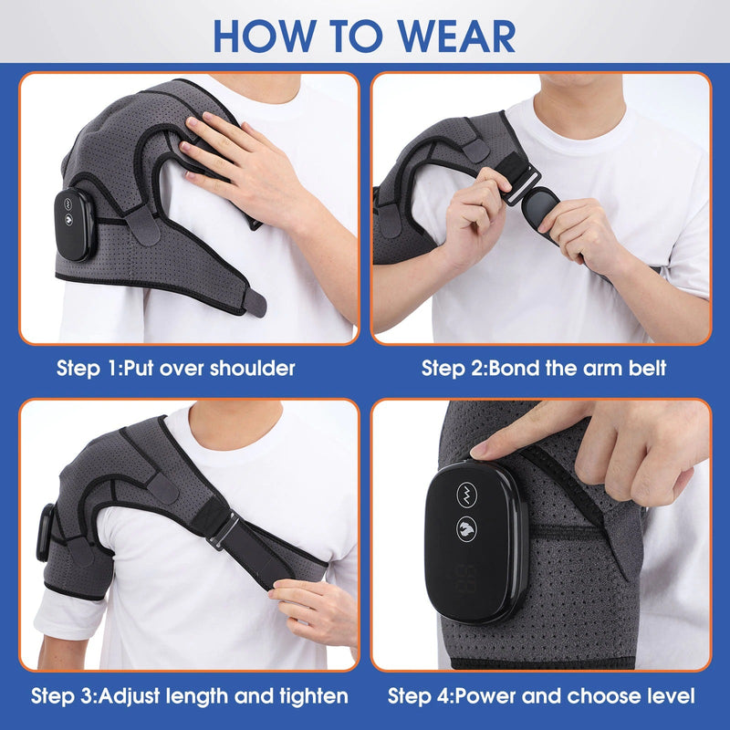 Wireless Shoulder Massager and Heating Pad