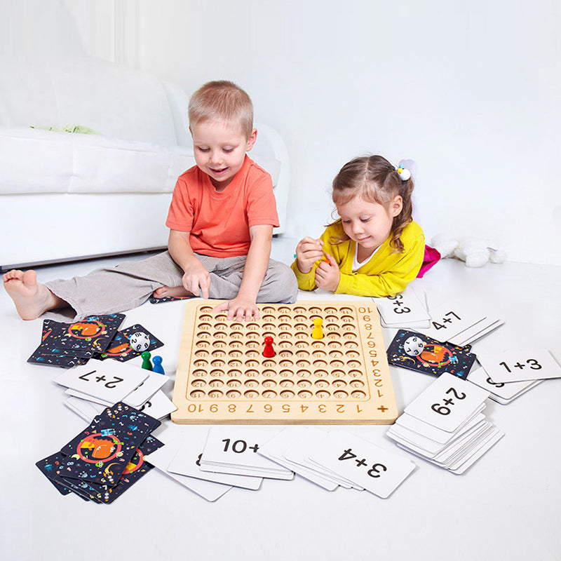 Wooden Montessori Multiplication Math Board Game For Kids Fat Brain Educational