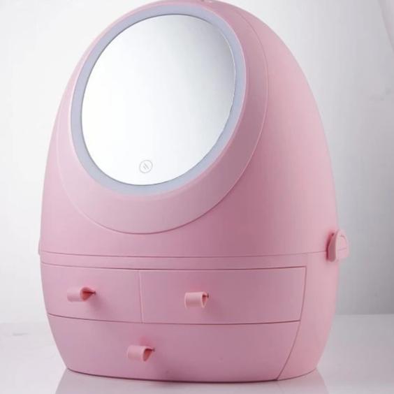 Portable Makeup Case With LED Mirror