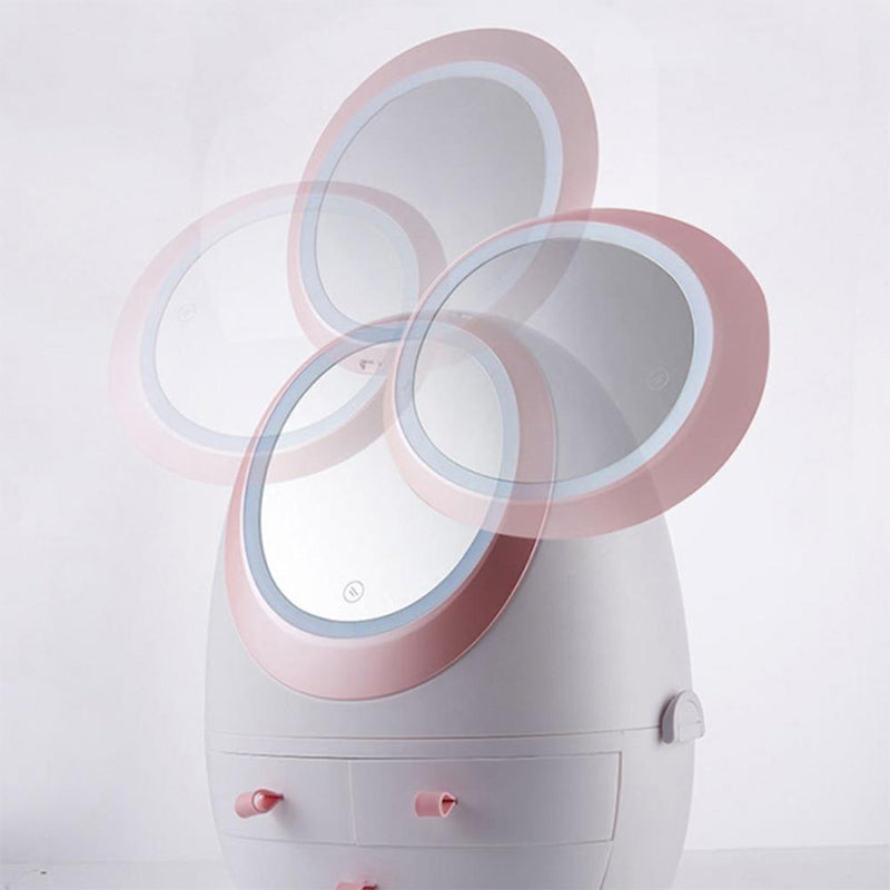 Portable Makeup Case With LED Mirror
