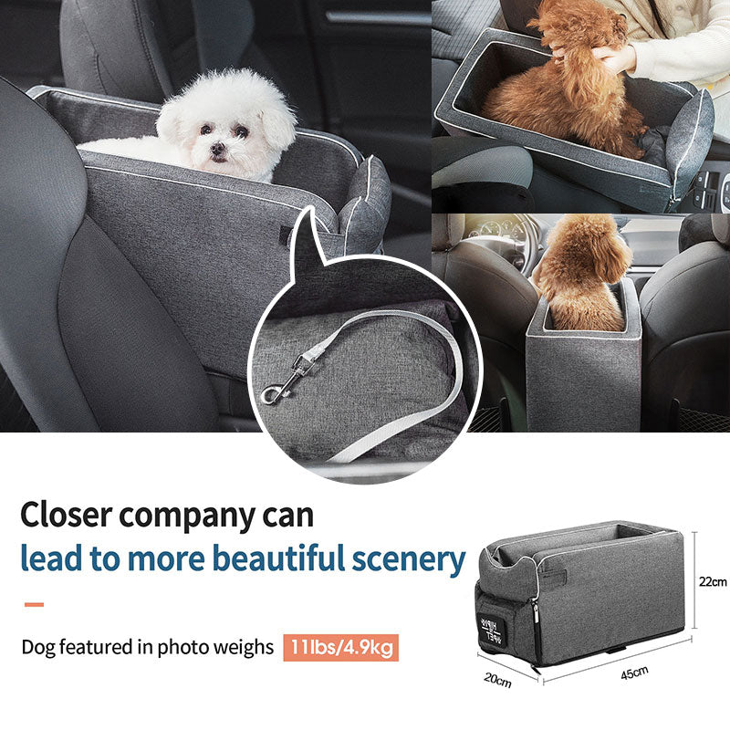 Small Puppy Car Seat Central Non Slip between Seats For Small Dog