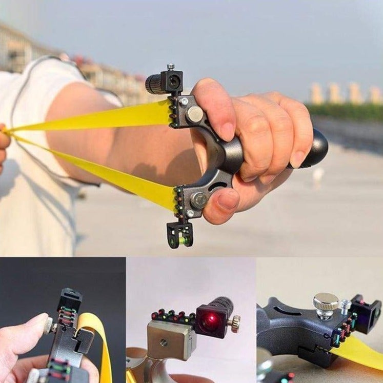Laser Light Professional Slingshot with Level | Slingshot Toy for Kids & Adults, Laser Wrist Rocket Slingshot |