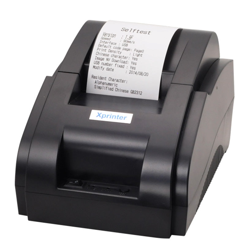 Tiny Office Printer, 58mm Bluetooth Receipt Barcode Bill Printer Thermal Usb Port Mini Desktop & Phone Printer