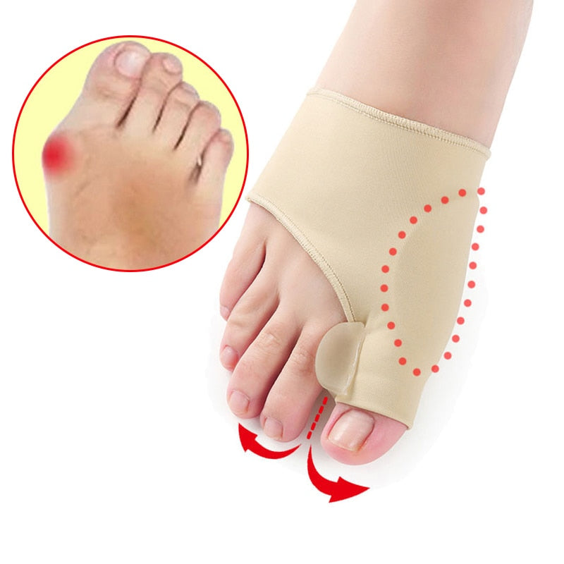 FeelGreat Orthopedic Toe Bunion Corrector 2.0 - Gel Pad Stretch Nylon Hallux Valgus Protector Guard Toe Separator New