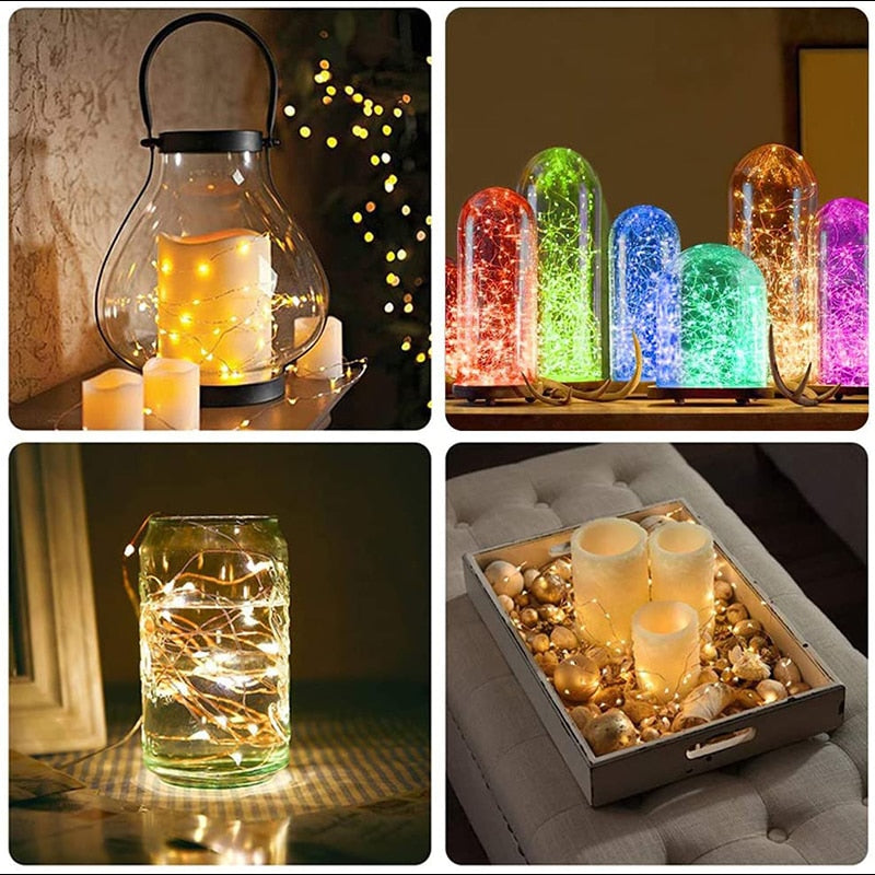 Christmas Tree LED String Lights With Cellphone App Remote Control, Waterproof Xmas Tree Decoration Indoor & Outdoor control Copper Wire