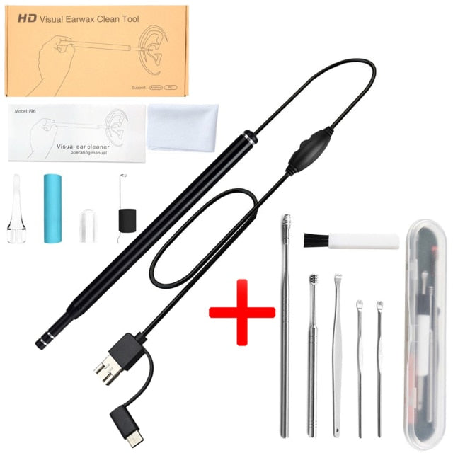 3 in 1 ClearEar Endoscope - Medical In Ear Cleaning Camera Cleaner Phone Computer Safe Real Time Live