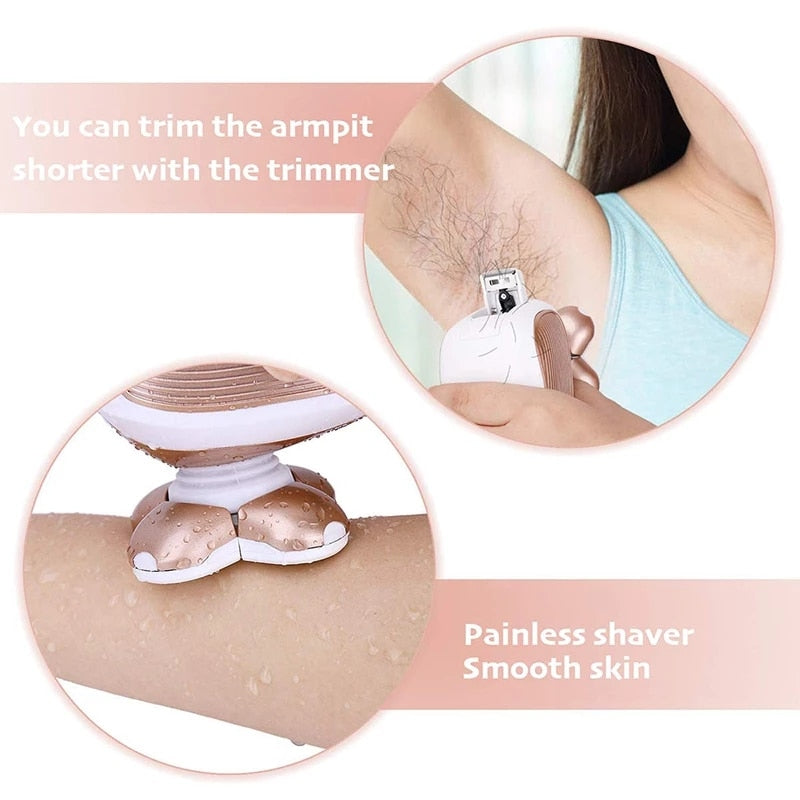 Women's Hair Legs Remover. Waterproof Women Electric Painless Epilator Hair Removal Shaver